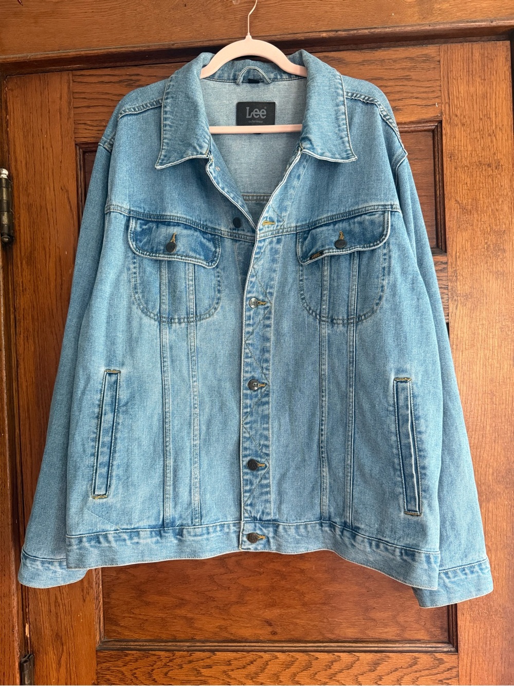 LEE 100% Cotton Trucker Jacket Denim Jean Jacket Button Down XL